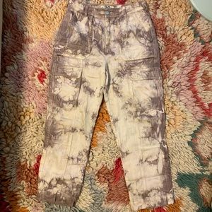 Free People tie dye cargo pants